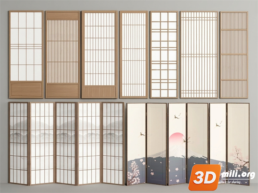 Folding screen Skp Files 